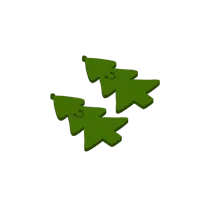 Boucle d'oreille sapin de Noël souriant — photo 2