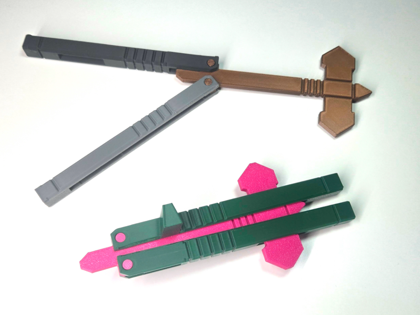 Minimalistic Balisong - Butterfly Axe 3D model