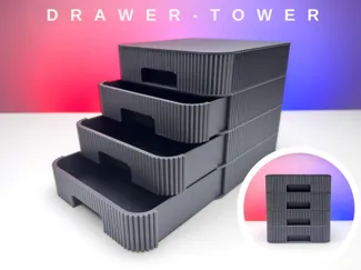 Modular Desktop Drawer Organizer Storage Tower