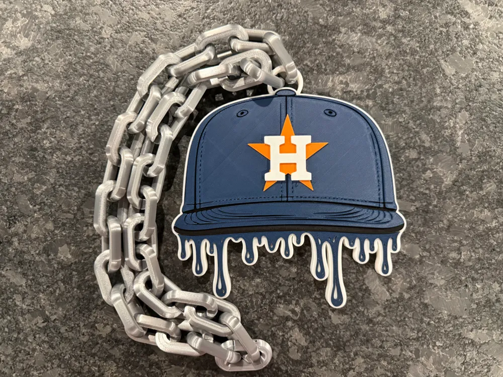 Houston Astros Drip Baseball Cap Hype Chain - Free 3D Print Model ...