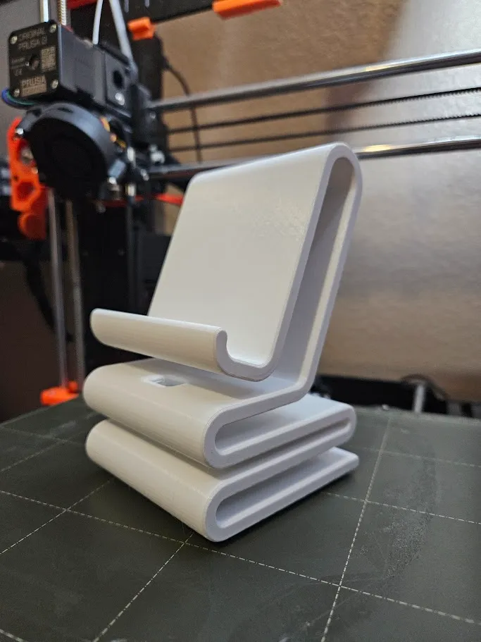 Phone Stand for large phones with cable route