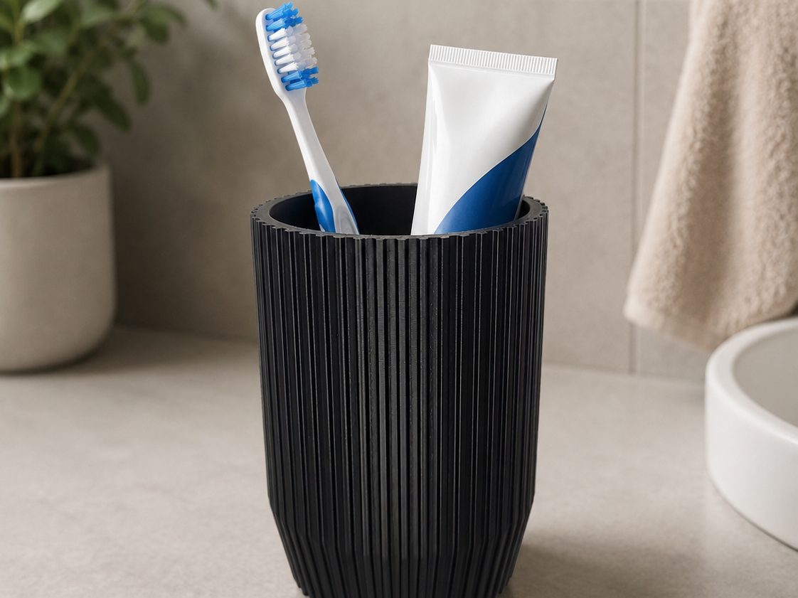 Ribbed Cup | 3D Printable Cup with Grip Texture