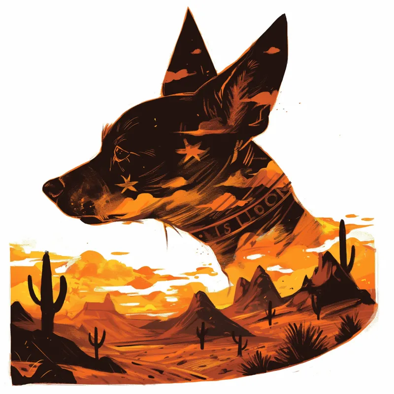 Desert Chihuahua Star Filament Painting