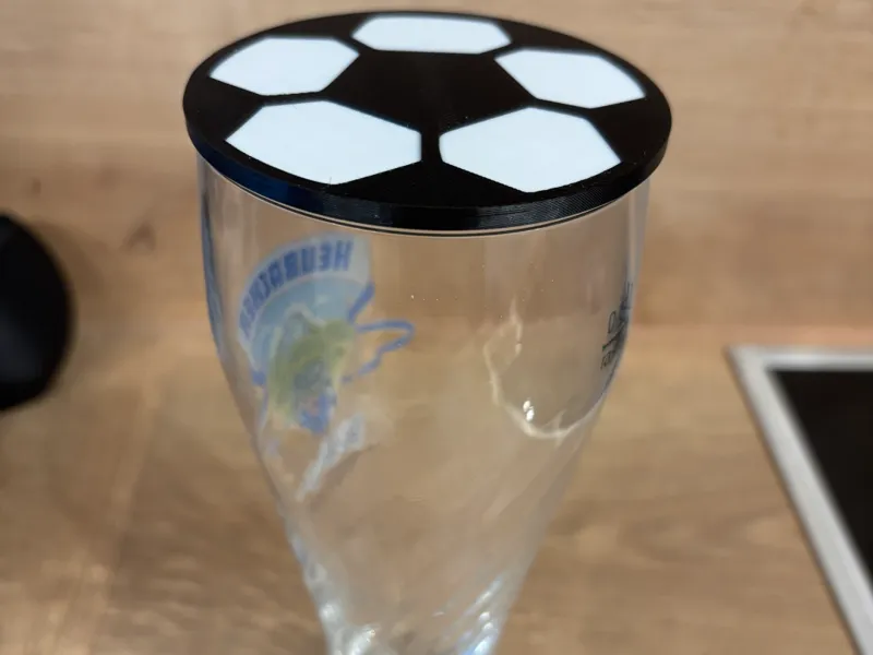 Fußball Bierglas Abdeckung