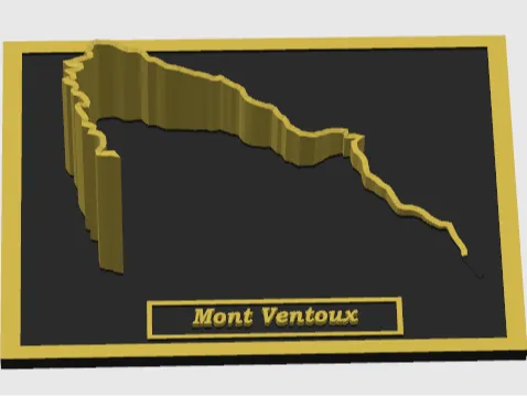 Mont Ventoux plaque GPX to SL conversion