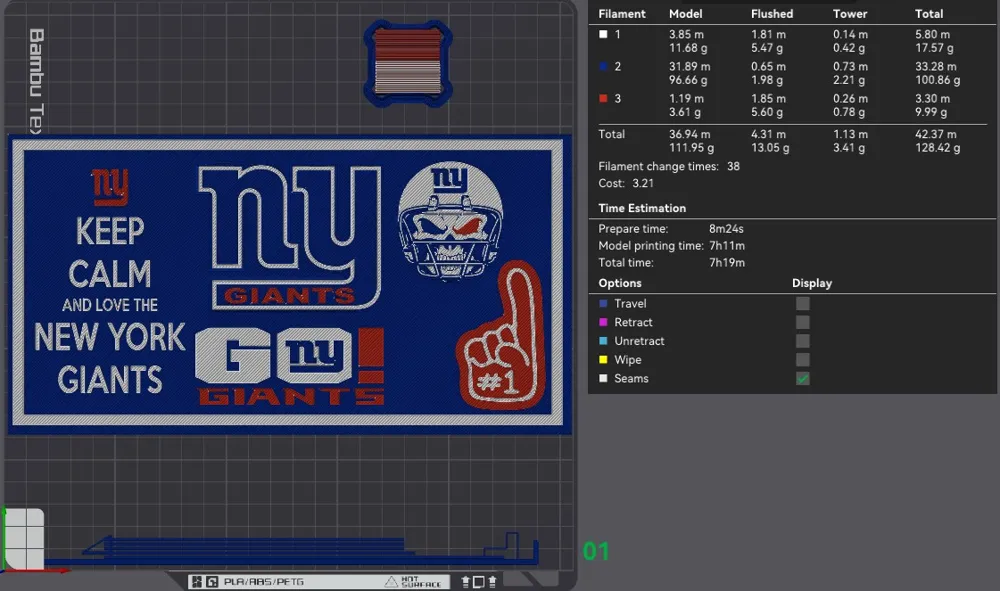 New York Giants “Keep Calm & Go Giants” Plate by Next Layer Creations ...