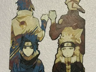 Naruto & Sasuke Wall Art /Manga /Panel /HueForge