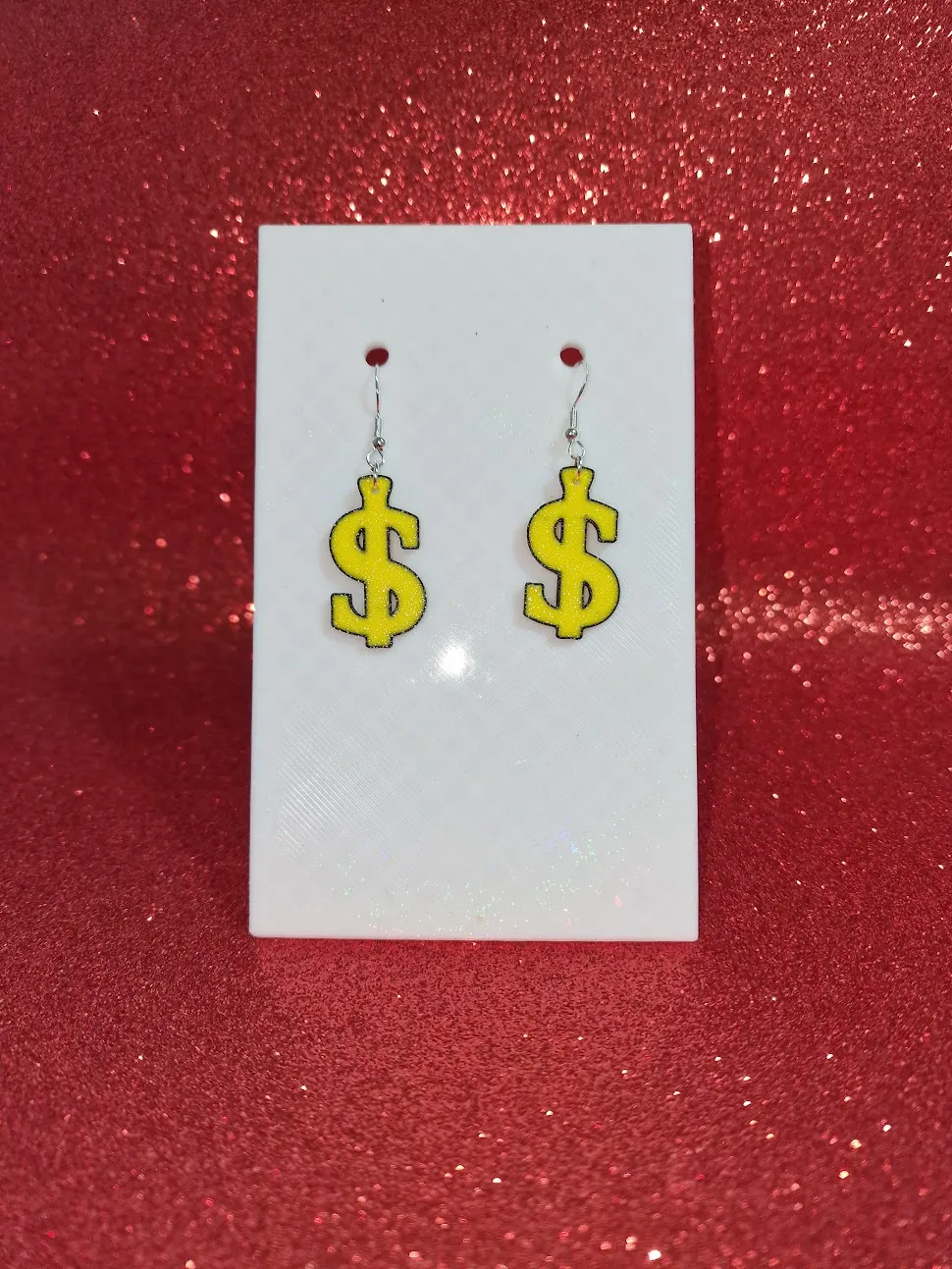Dollar earrings view 2