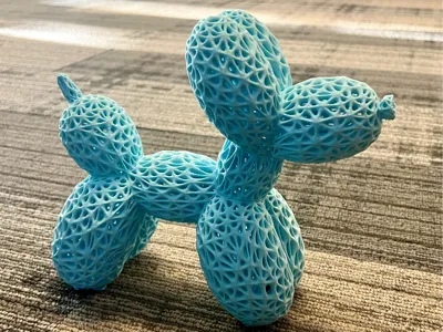 Dog Balloon Voronoi Sculpture