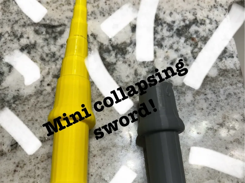 Mini Collapsing sword! Print in place!