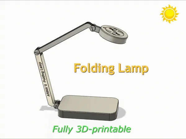 Lampe de bureau pliable avec pot à crayons