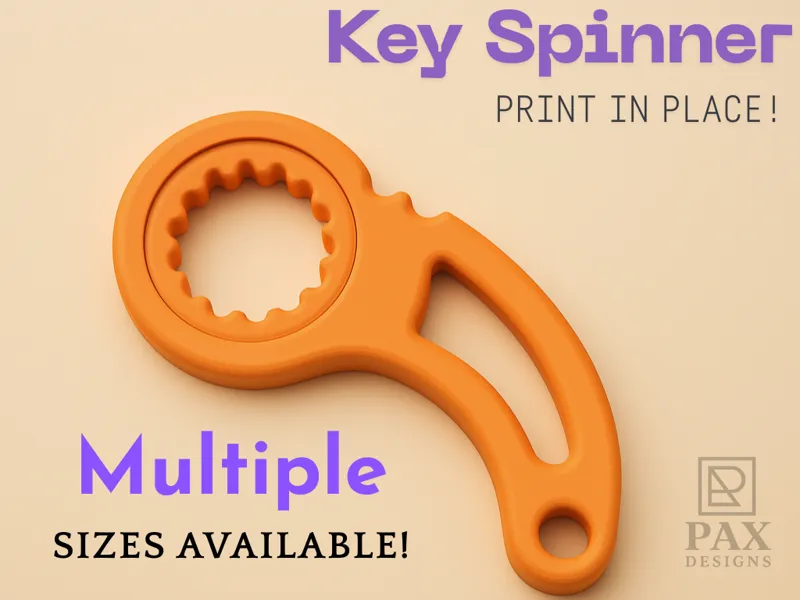 PAX Key Spinner — Print‑In‑Place Key Spinner