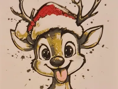 small Christmas reindeer Hueforge