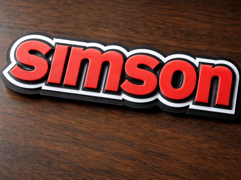 Simson Schrift 3 Farben