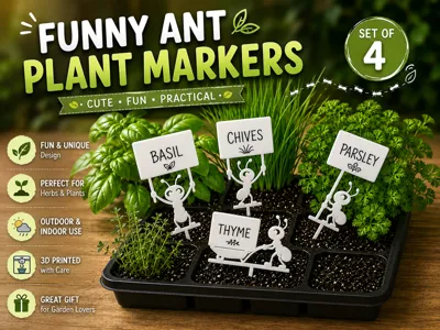 Funny Ant Plant Markers