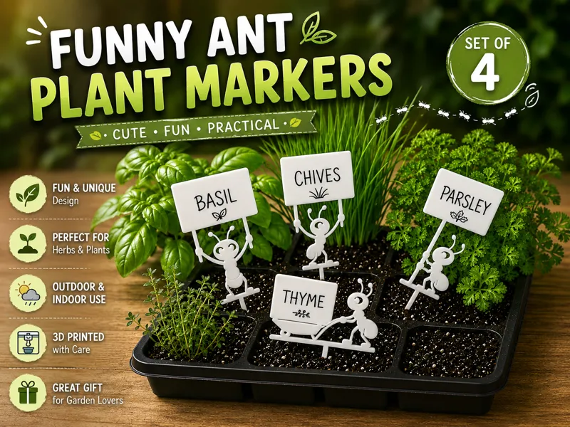 Funny Ant Plant Markers