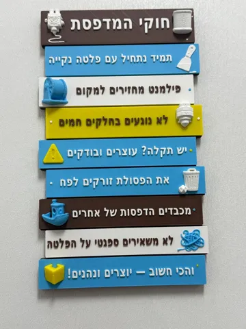 Accesorio para impresora 3D: 3D Printer Rules Sign | Wall or Magnet Mount — vista de referencia 3