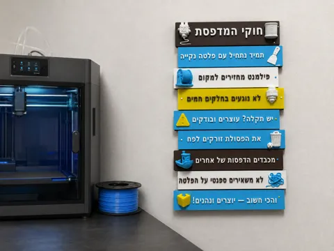 Accesorio para impresora 3D: 3D Printer Rules Sign | Wall or Magnet Mount — referencia de MakerWorld