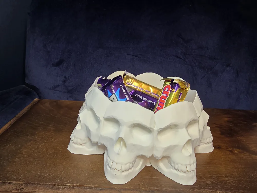 Skull Bowl Candy Halloween - Free 3D Print Model - MakerWorld