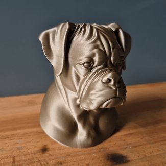 Boxer Bust – Realistic Dog Sculpture