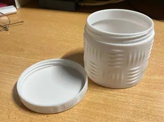 Tread plate effect jar
