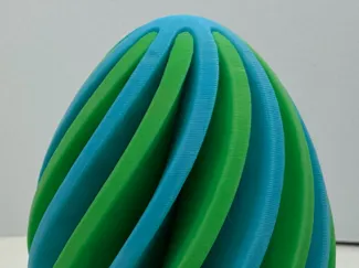 Flat bottom Upright print Spiral Easter Egg