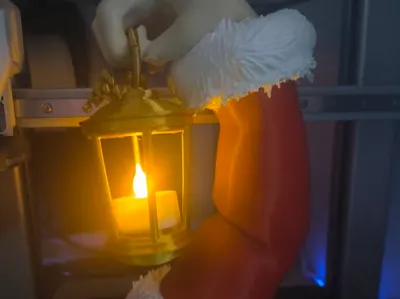 Santa Claus Hand with LED Lantern Christmas