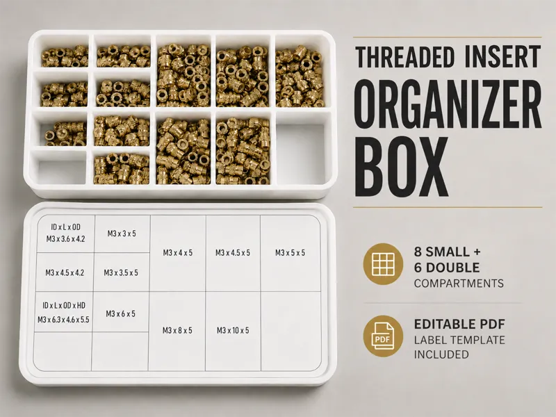 Threaded Insert Organizer Box