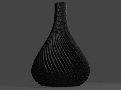 Spiral Striped Vase