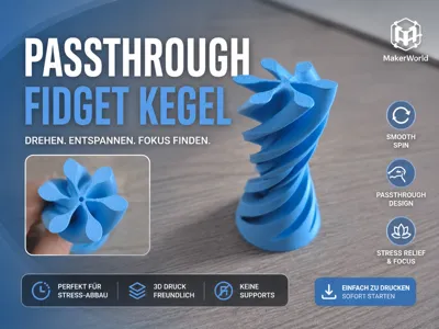 Passthrough Fidget Cone - Smooth Twist