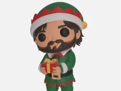 elf holding a gift