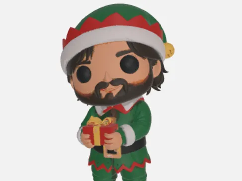 elf holding a gift