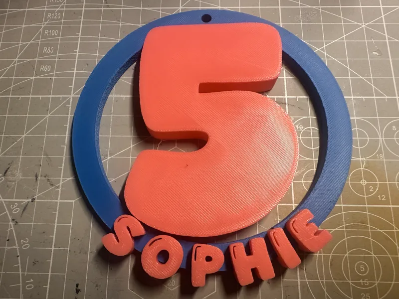 Geburtstagsschild - Name Sophie - 5 JAHRE