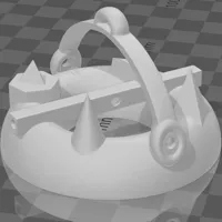 0.2mm layer, 2 walls, 15% infill, no supports, brin, or skirt.