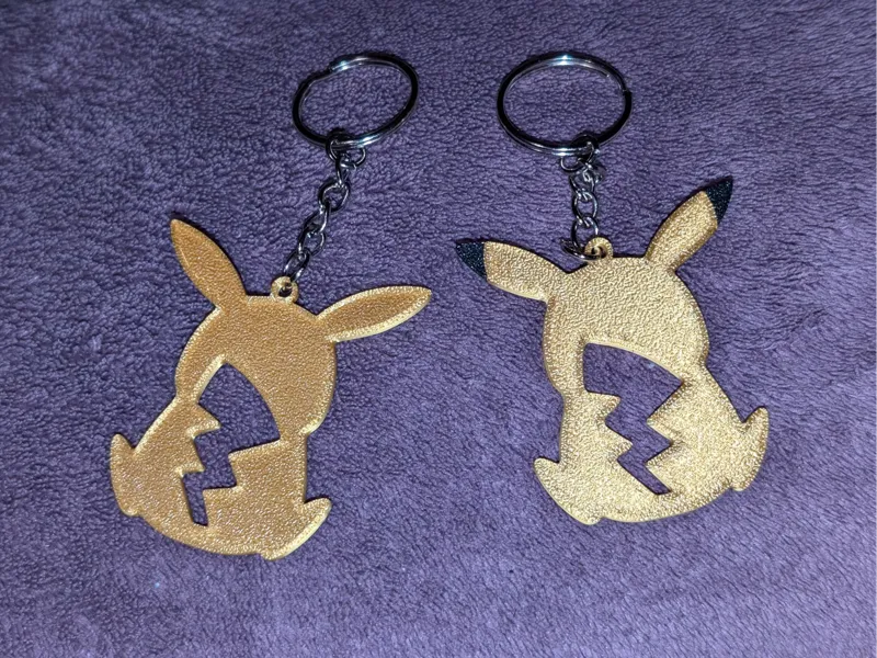 Minimalist Pikachu Keychain