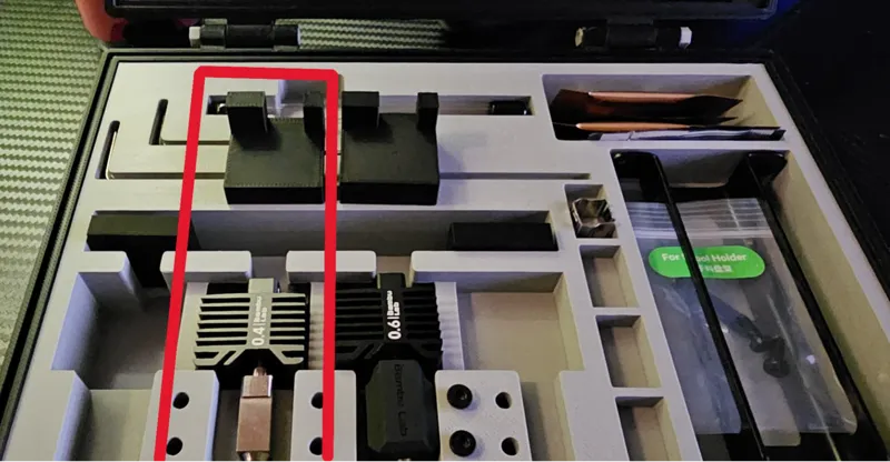 Sockel f. Hotend ohne Nozzlesilikon für Zubehörbox