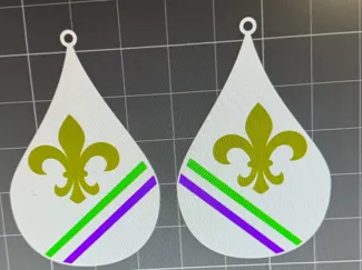 Mardi Gras Earrings #2