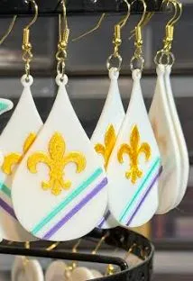 Mardi Gras Earrings #2 view 2