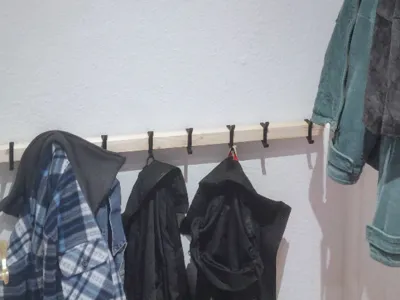 Modular No-Drill Wall-Mounted Coat Rack