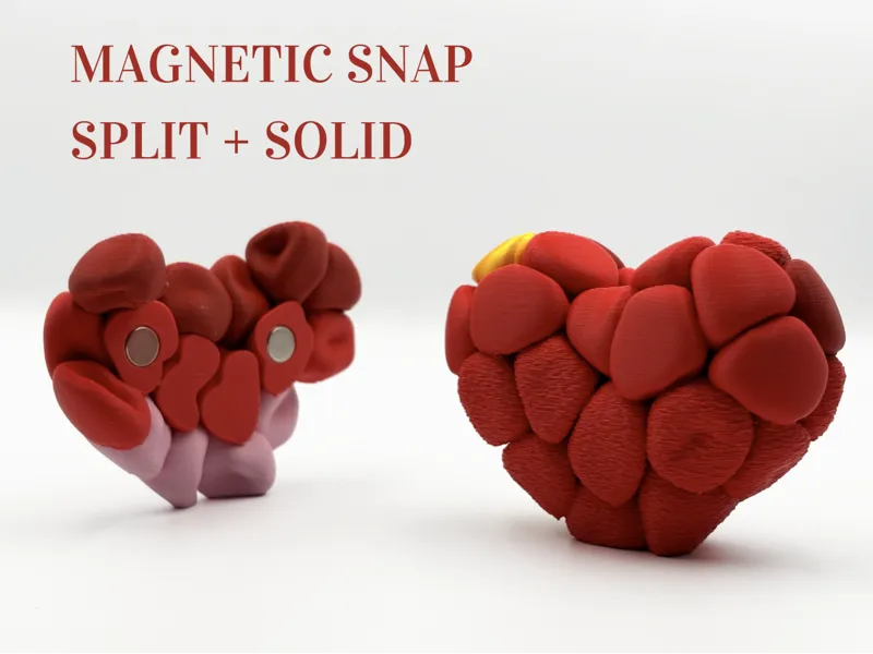 Bubble Heart  – Split Magnet or Solid Heart