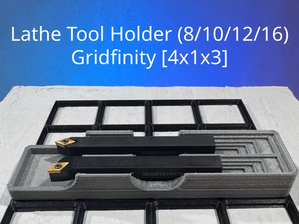 Support Gridfinity pour outils de tournage