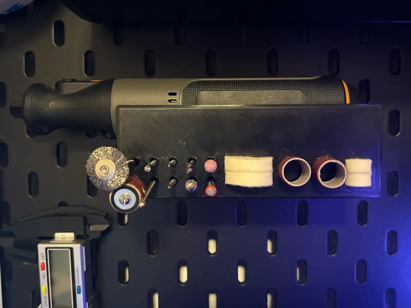 Worx Rotary Tool + Bits Holder/Mount IKEA Skadis