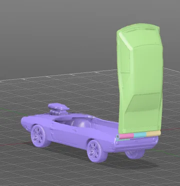 Modelo para impresión 3D: Fast & Furious, Toretto Dodge Charger Popcorn Buck — vista de referencia 4