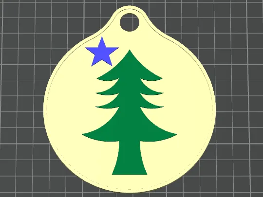 Maine State Christmas Tree Ornament 