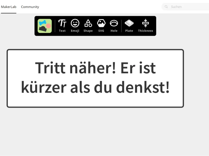 Tritt näher Schild