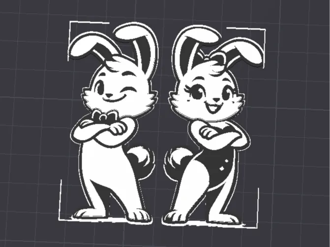 Bunny Keyring His & Hers