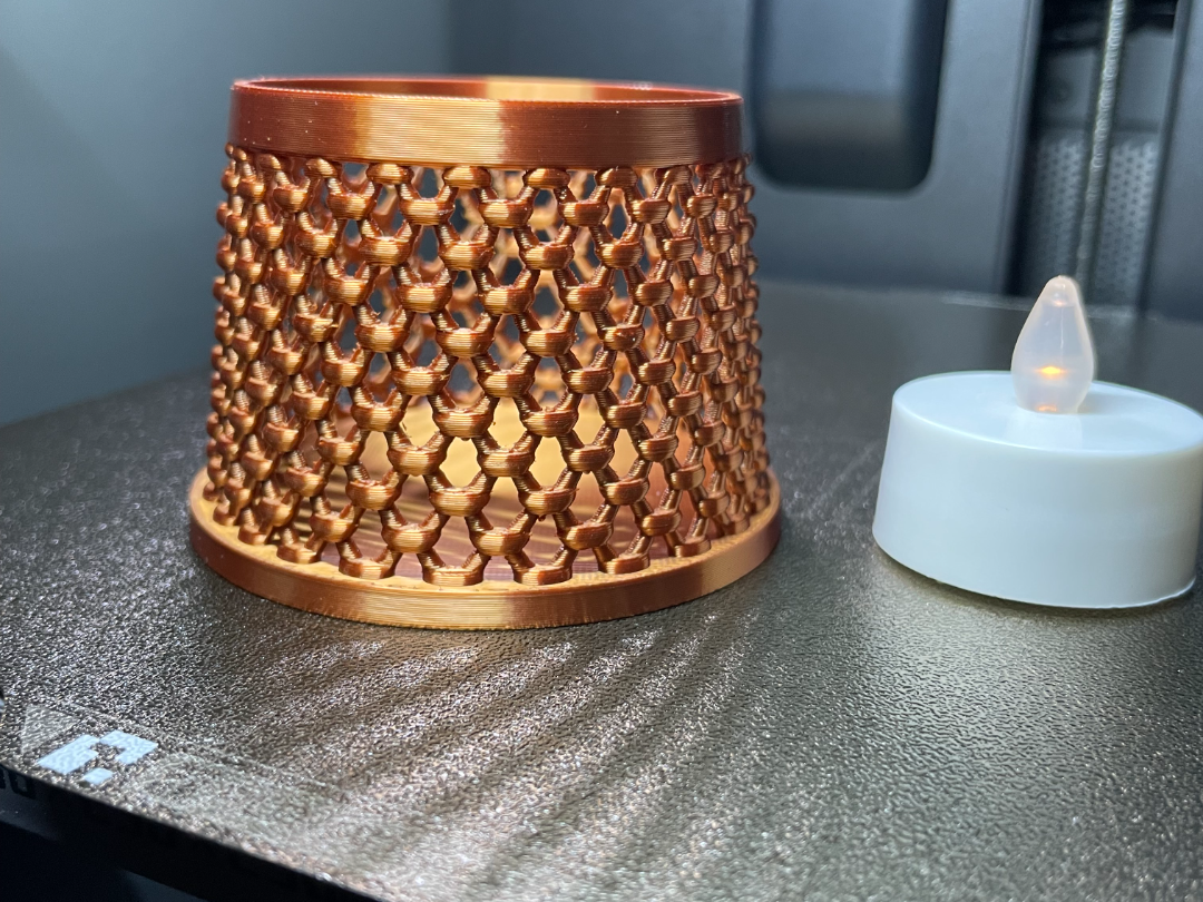 Mesh Chain Tea Light – No Supports Needed