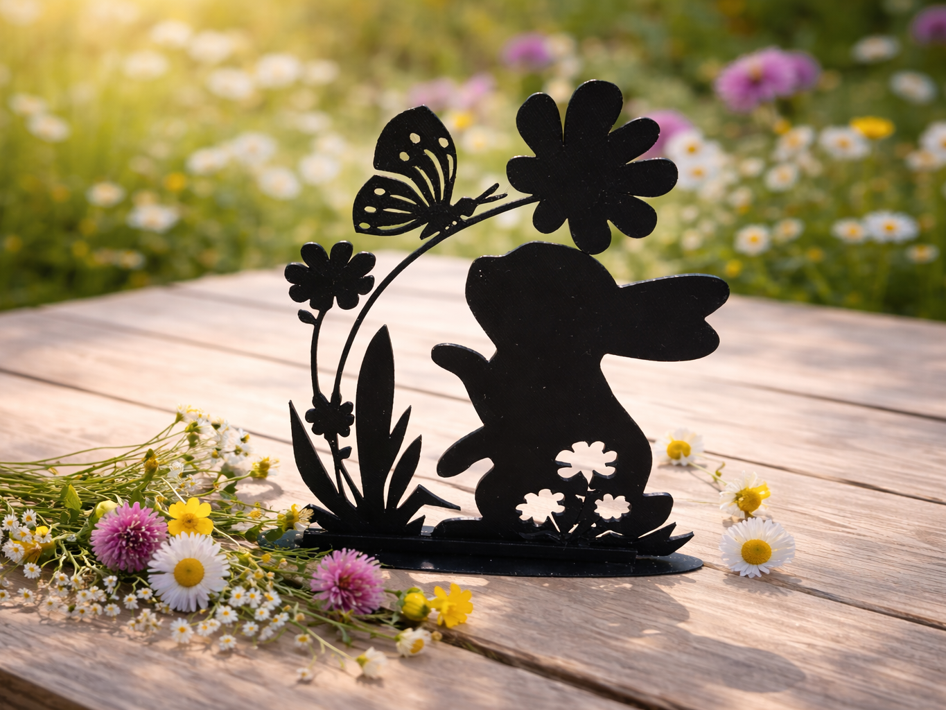 Spring Bunny Silhouette