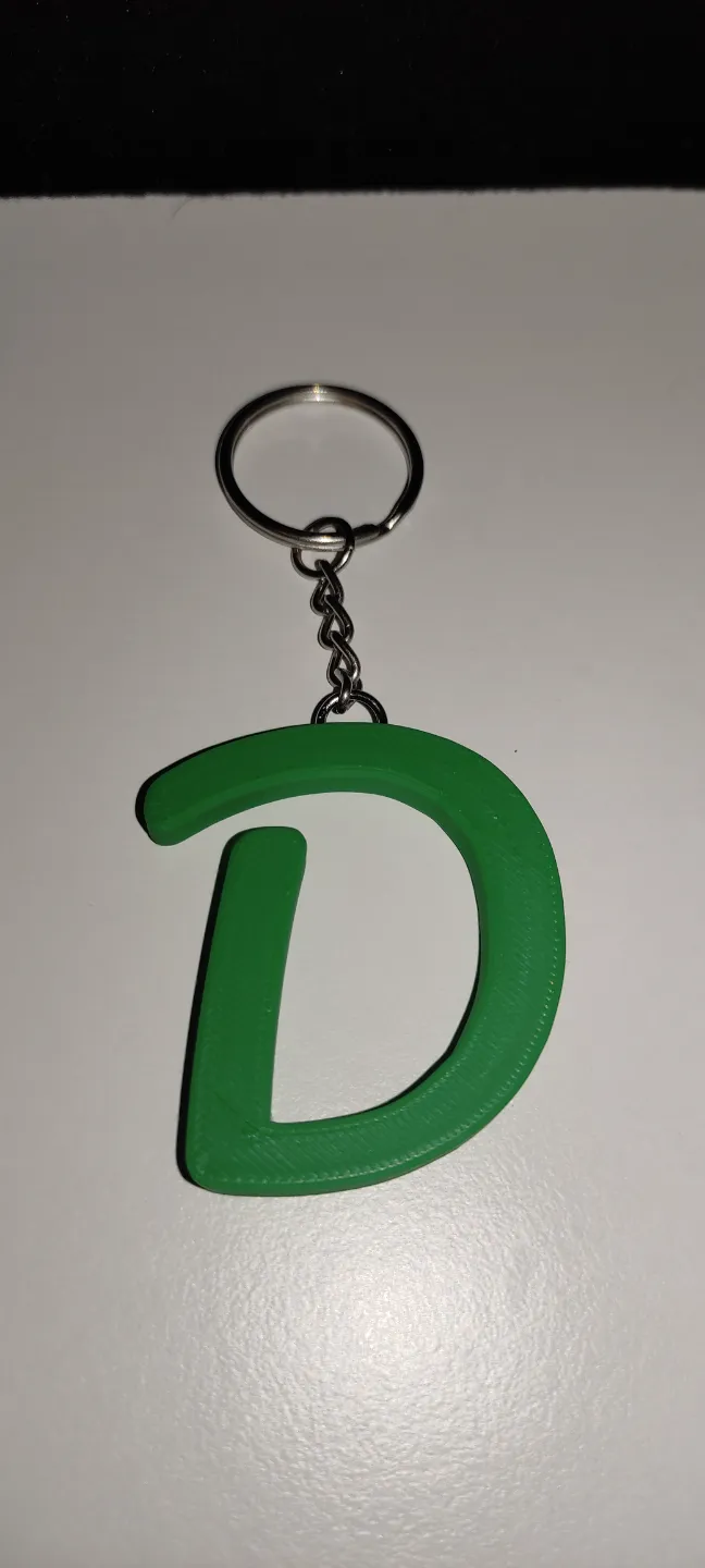 Letter D Keychain - Free 3D Print Model - MakerWorld