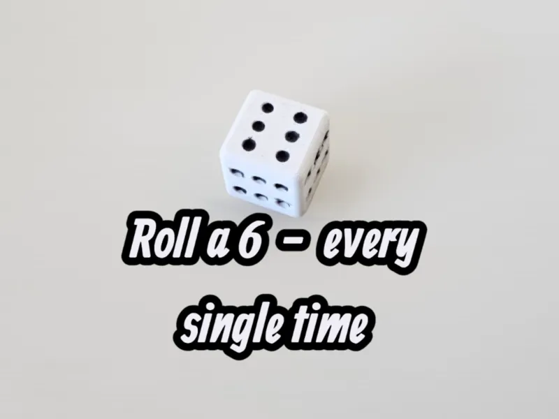 The Ultimate Cheat Dice Always Roll a 6! Gag gift